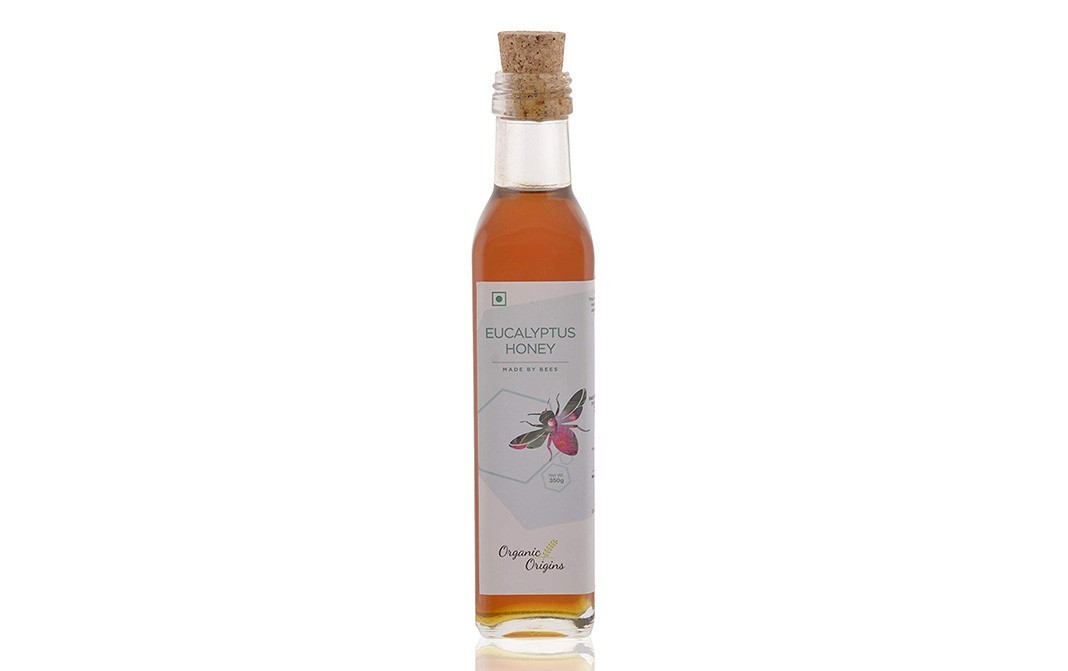Organic Origins Eucalyptus Honey (Made By Bees)   Glass Bottle  350 grams